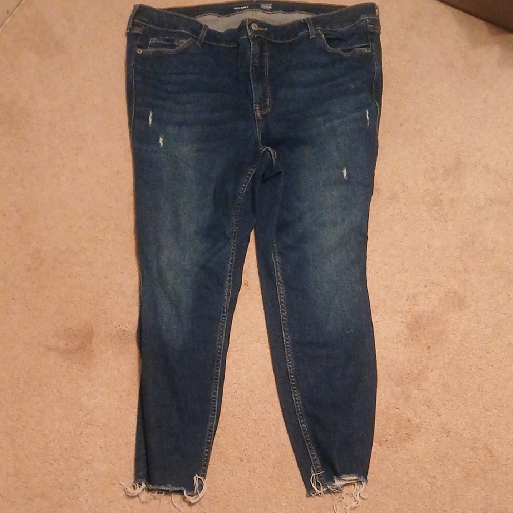 Old Navy Women's High Rise Jeans - Dark Blue